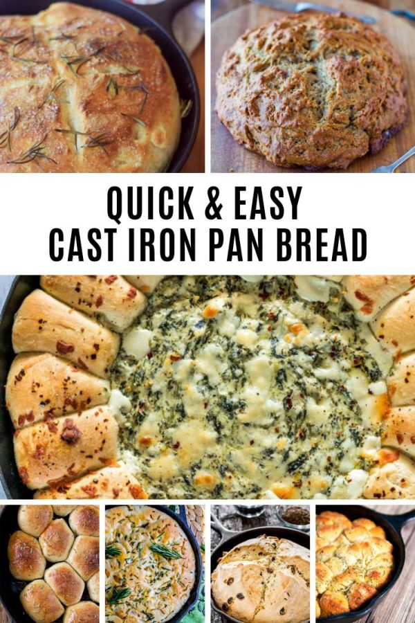 These cast iron pan bread recipes are super quick and easy and taste as good as they look!
