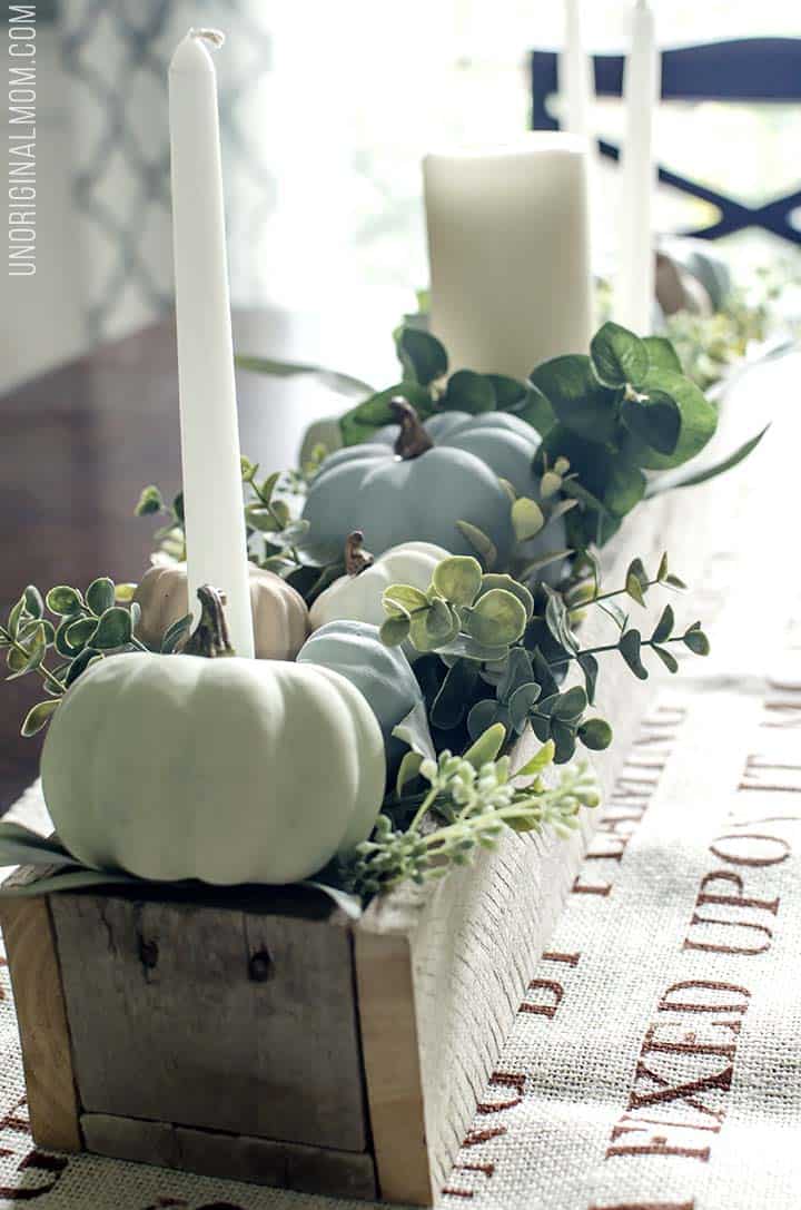 Chalk Fall Pumpkin Centerpiece