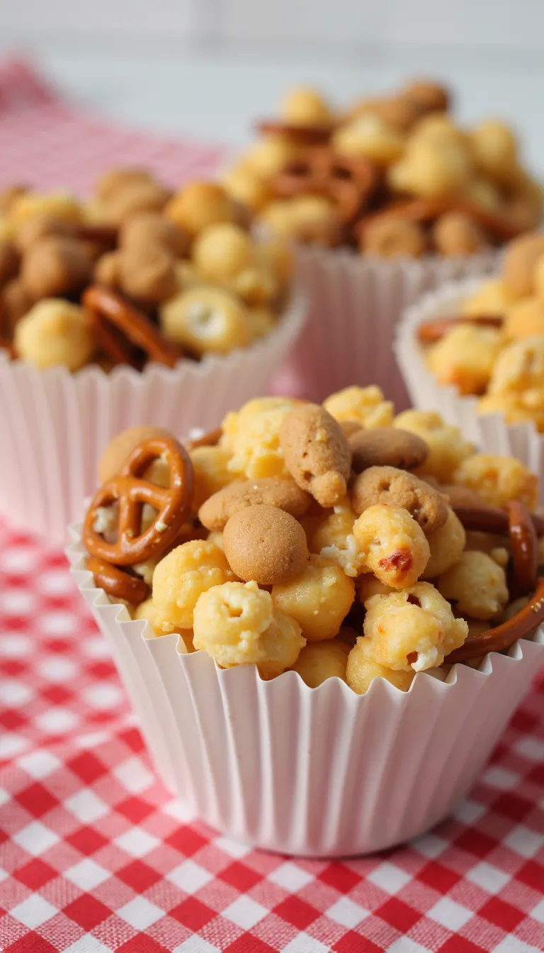 Make this Cheddar Ranch Snack Mix ahead of time for a crunchy, crowd-pleasing 4th of July appetizer!