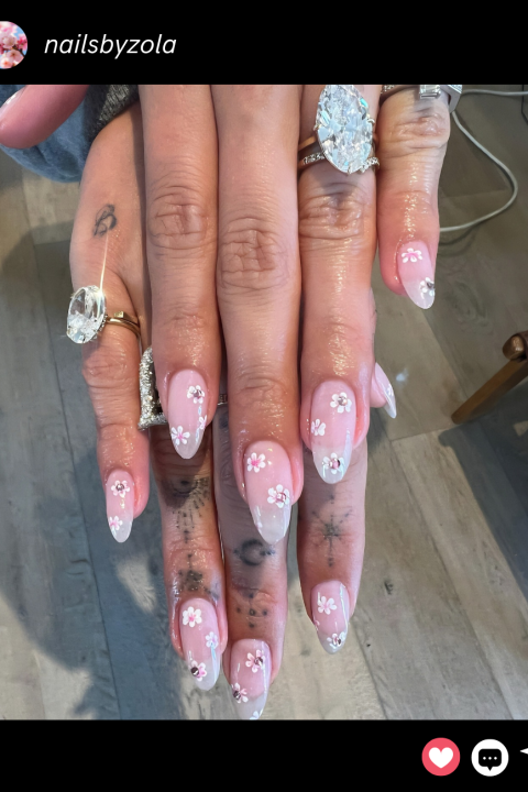 As Hailey Bieber sets a new trend with her latest cherry blossom manicure by nail artist Zola Ganzorigt, we've got all the cherry blossom inspo you need to add a fresh, floral touch to your style this season ?