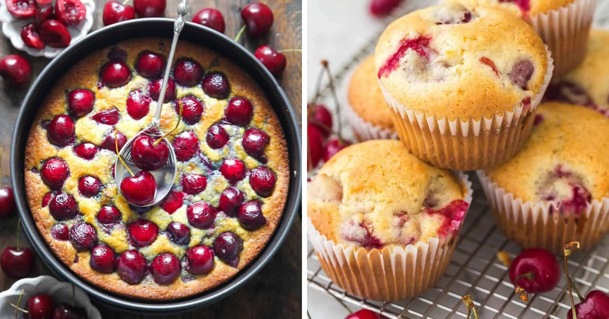 Indulge in the deliciousness of fresh cherries with these 15 easy dessert recipes! From classic cherry pie and muffins to delectable cherry tart, loaf cake, and custard pie, there's something in this fresh cherry recipes collection to satisfy every sweet tooth. Perfect for cherry lovers! 🍒✨