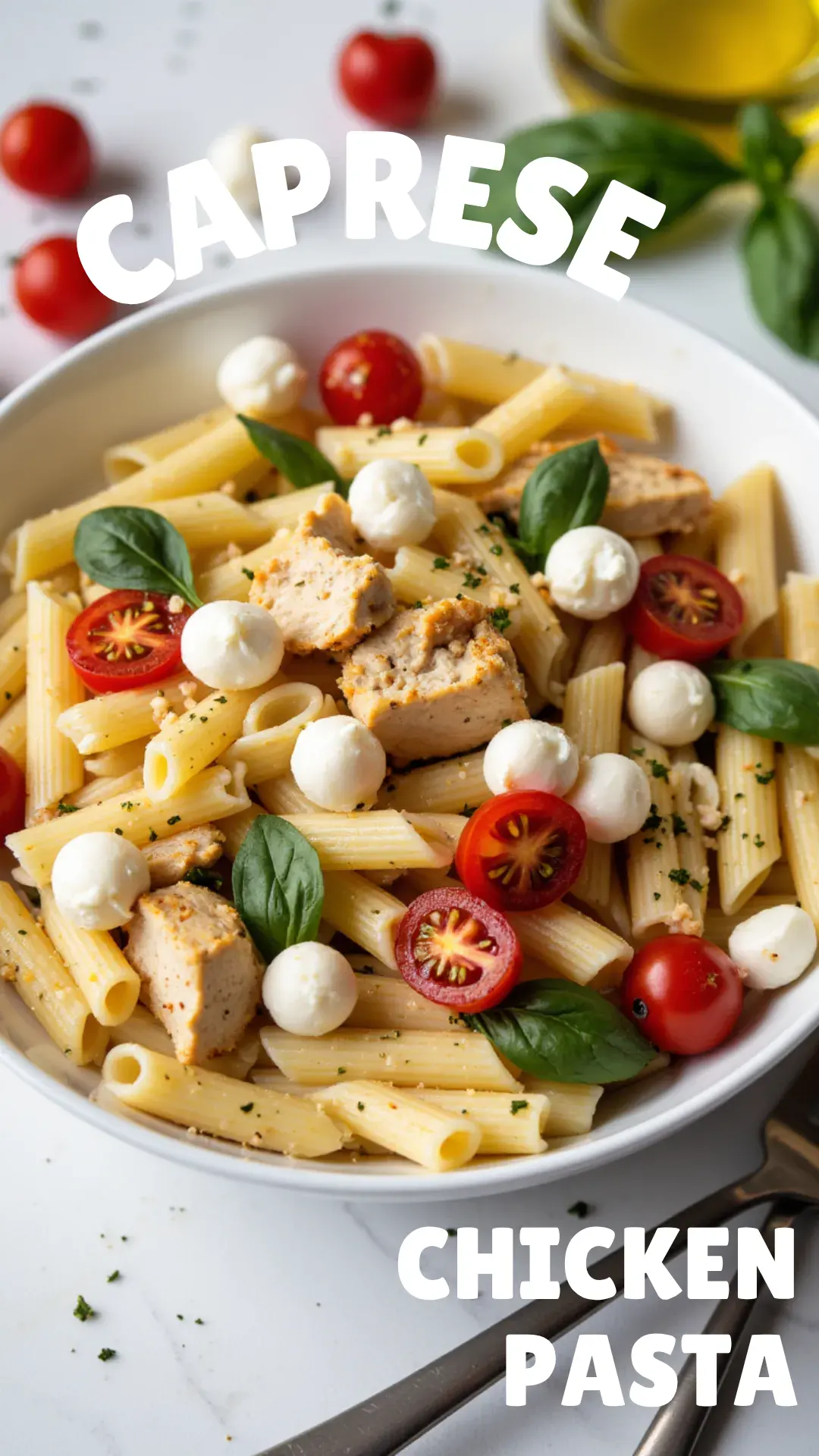 This Chicken Caprese Pasta is light, cheesy, and bursting with summer flavor—ready in 20 minutes!