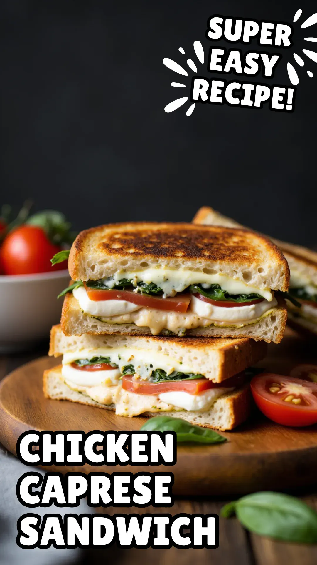 This warm, melty Chicken Caprese Sandwich brings all the café vibes to your kitchen—ready in minutes!