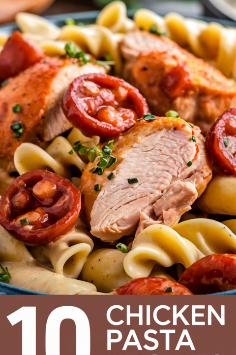 ?? 10 Must-Try Chicken Pasta Dishes for Busy Nights! ?✨ Whip up these mouthwatering chicken pasta recipes in no time! Perfect for weeknight dinners or weekend feasts—every bite is pure comfort. ?? #PastaNight #ChickenRecipes #EasyDinner #Yum