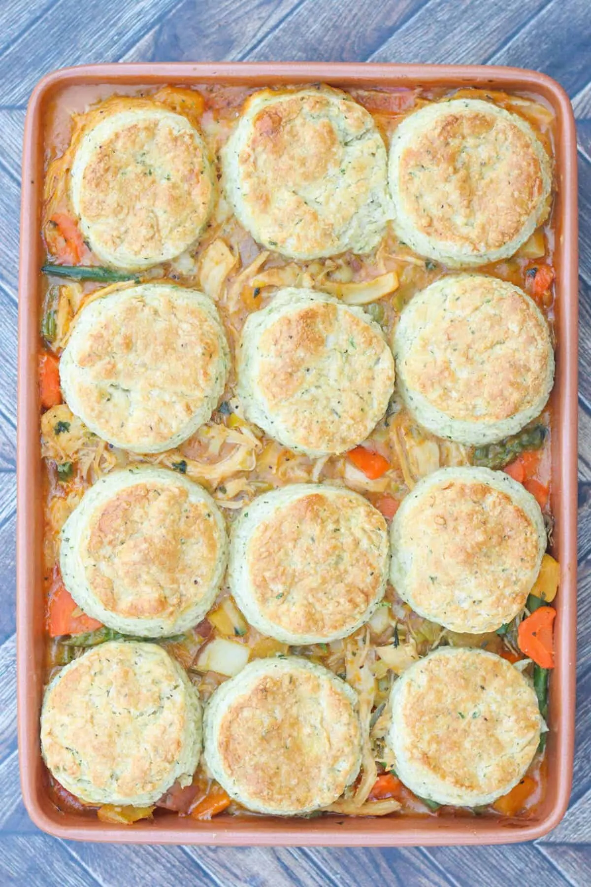 Classic Chicken Pot Pie with Homemade Biscuit Topping