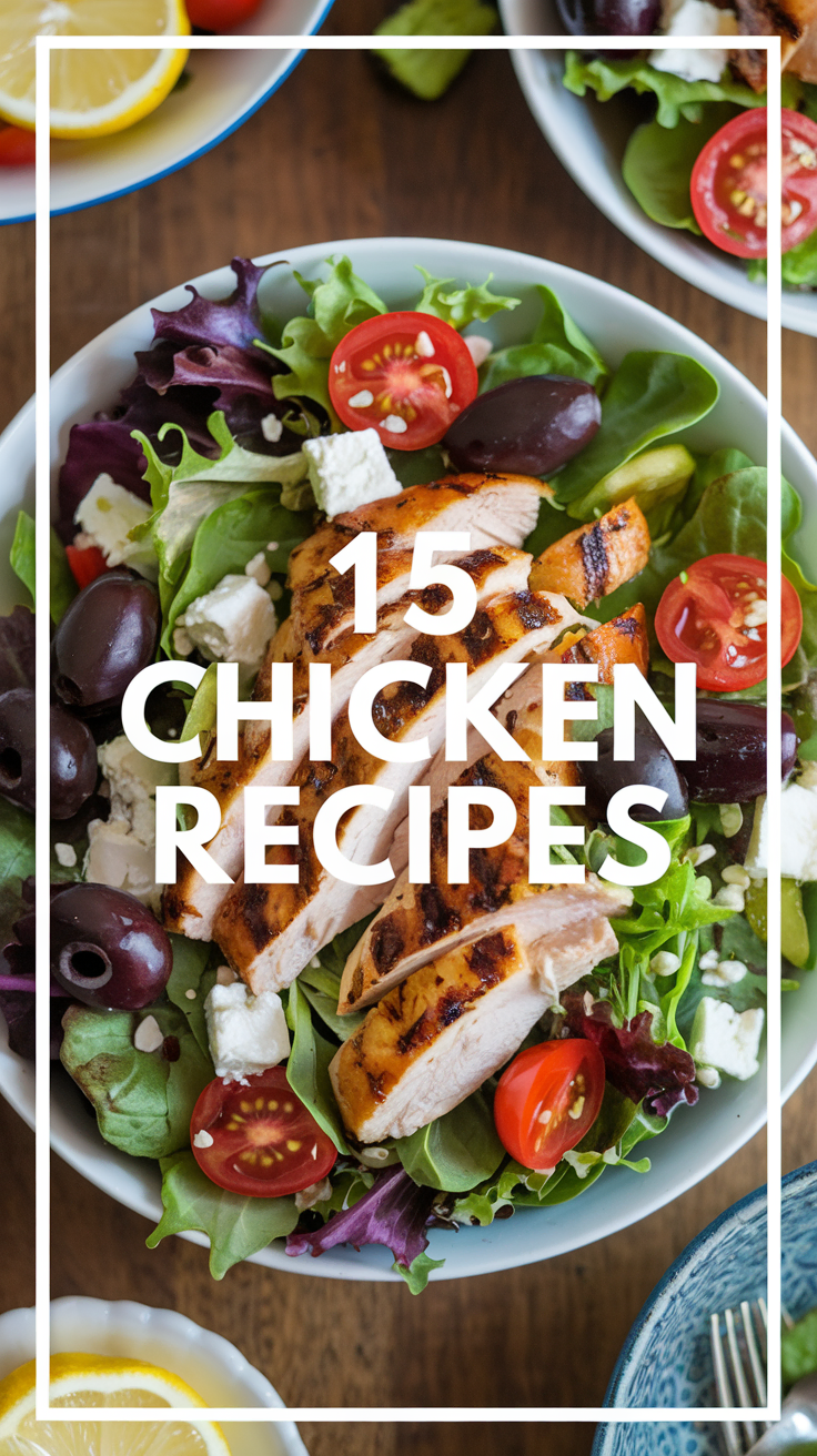 These 15 chicken recipes are packed with bold flavors and simple steps! Whether you’re craving spicy, creamy, or classic, this collection has something delicious for every night. Save now for dinner ideas you’ll love! 🍽️❤️ #DinnerIdeas #ChickenLovers