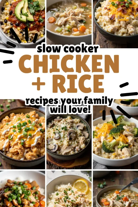 Looking for easy weeknight dinners? These chicken and rice crockpot recipes are cozy, family-friendly, and totally stress-free. From creamy classics to bold Tex-Mex twists, there's something here for everyone.