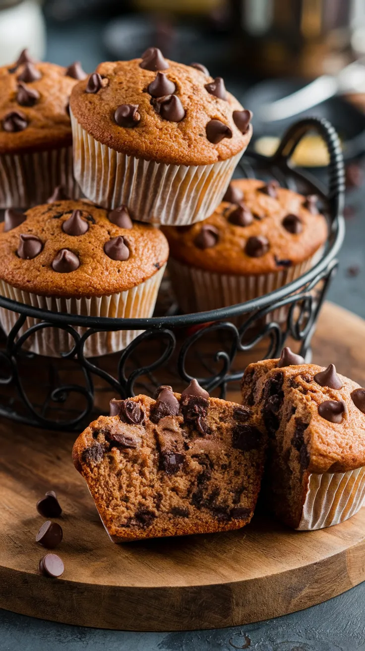 Muffins that taste like dessert? Yes, please! These bakery-style chocolate chip muffins are fluffy, moist, and perfect for breakfast or an afternoon snack. Serve them warm with a little butter for extra deliciousness.