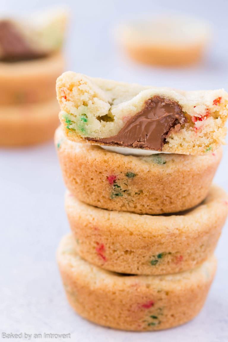 FChocolate Filled Funfetti Cookies