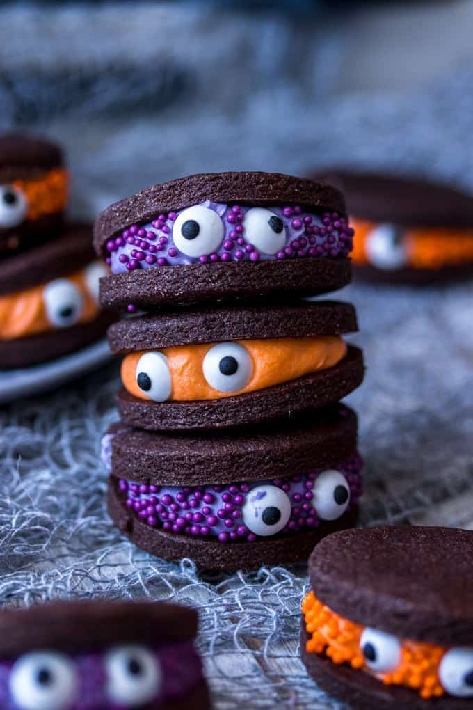 Chocolate Monster Halloween Cookies
