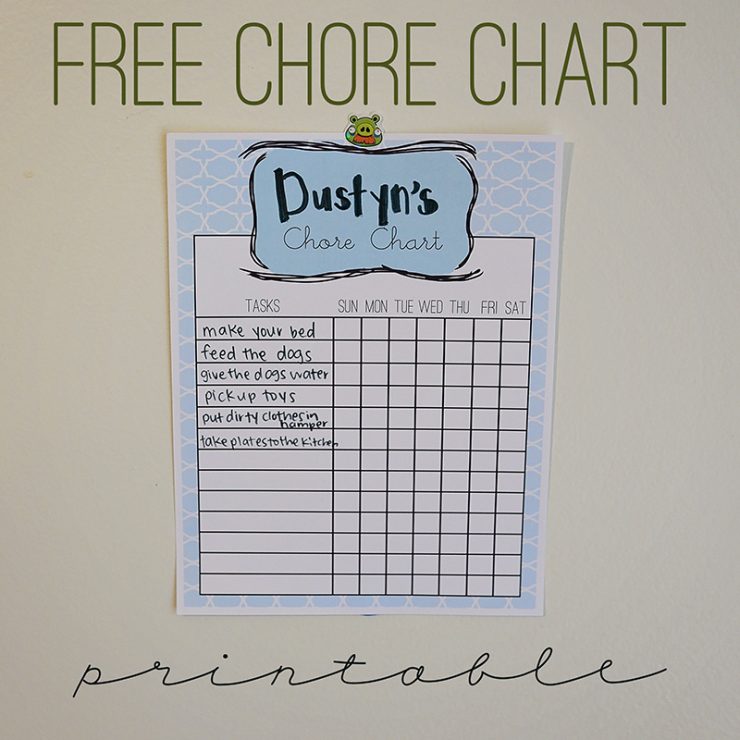 Household Chore Charts | Free Printable Charts for Children | Kid