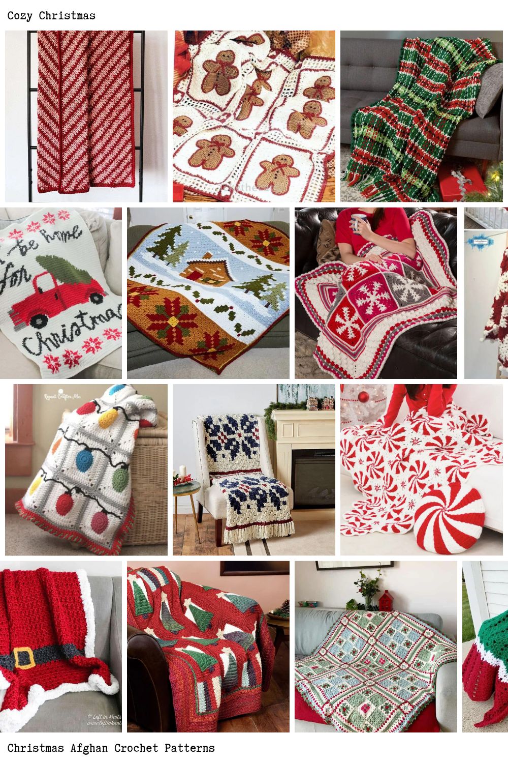 Discover stunning Christmas afghan crochet patterns perfect for cozy winter nights. These crocheted blankets make amazing handmade gifts or a festive addition to your home decor 🧶 Grab your hooks and start crafting! #HolidayCrochet #CrochetChristmasBlanket