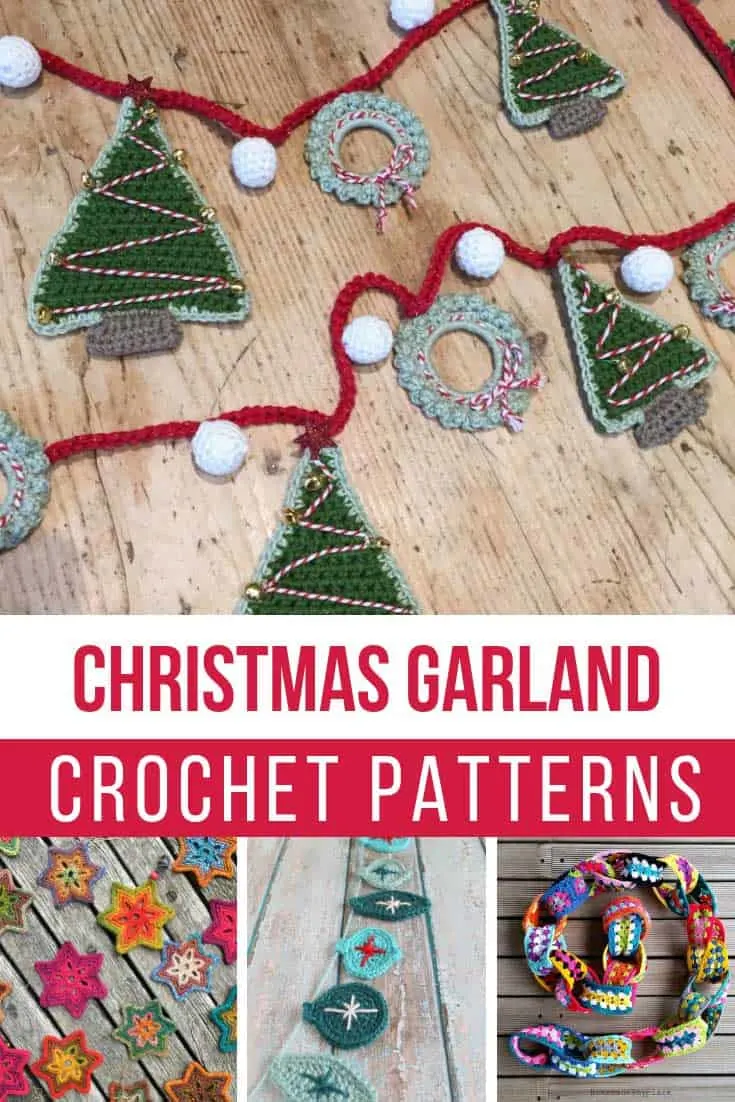 Christmas Garlands {Free crochet patterns for the Holidays}