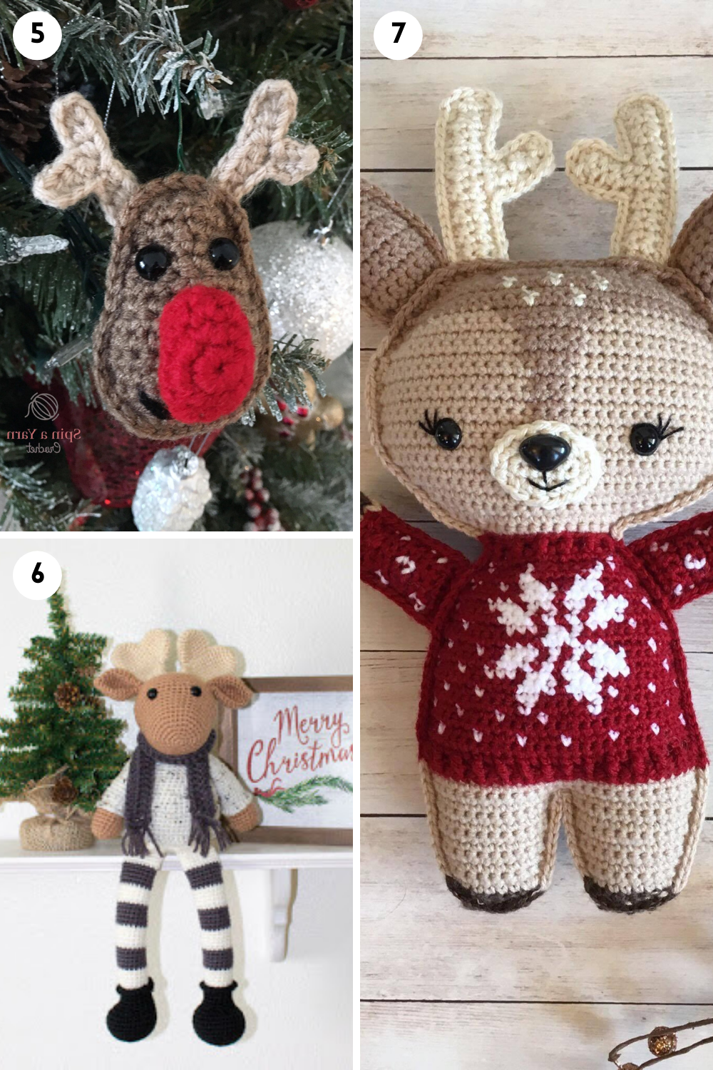 Christmas Crochet Reindeer Patterns