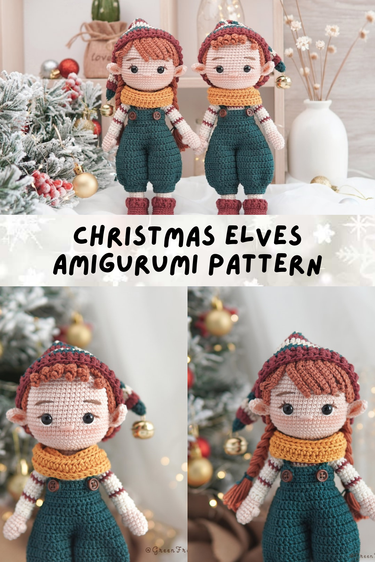 This Etsy pattern offers another delightful set of elves, featuring different styles that are full of charm. Whether you’re crafting these as gifts or using them to decorate your home, this pattern lets you create a whole troupe of little helpers to spread holiday cheer.