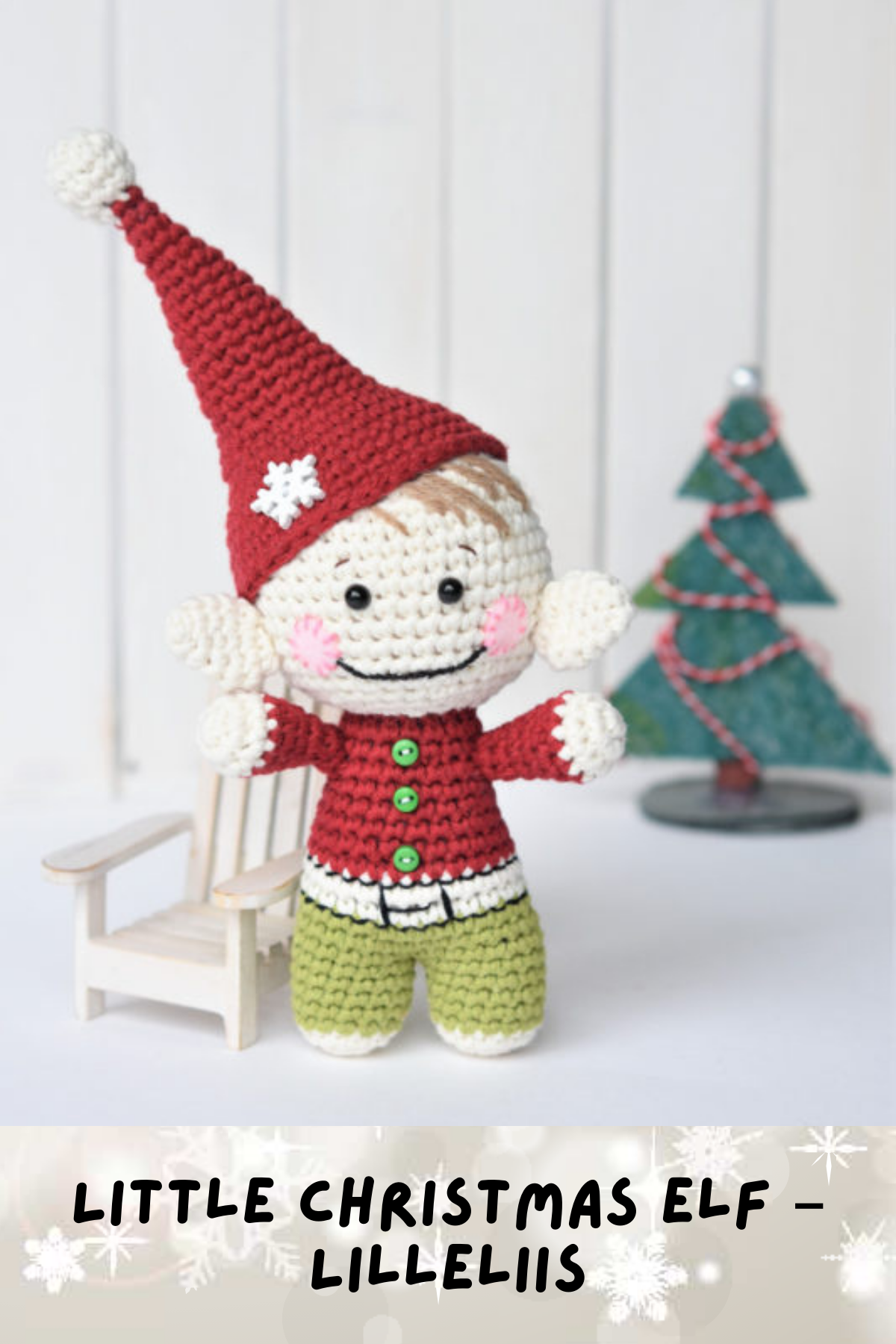 This free pattern creates an adorable, tiny elf that’s perfect for playtime or festive decor. The instructions are easy to follow, making it a fun project even for beginner crocheters. Customize the colors for your own magical holiday vibe!