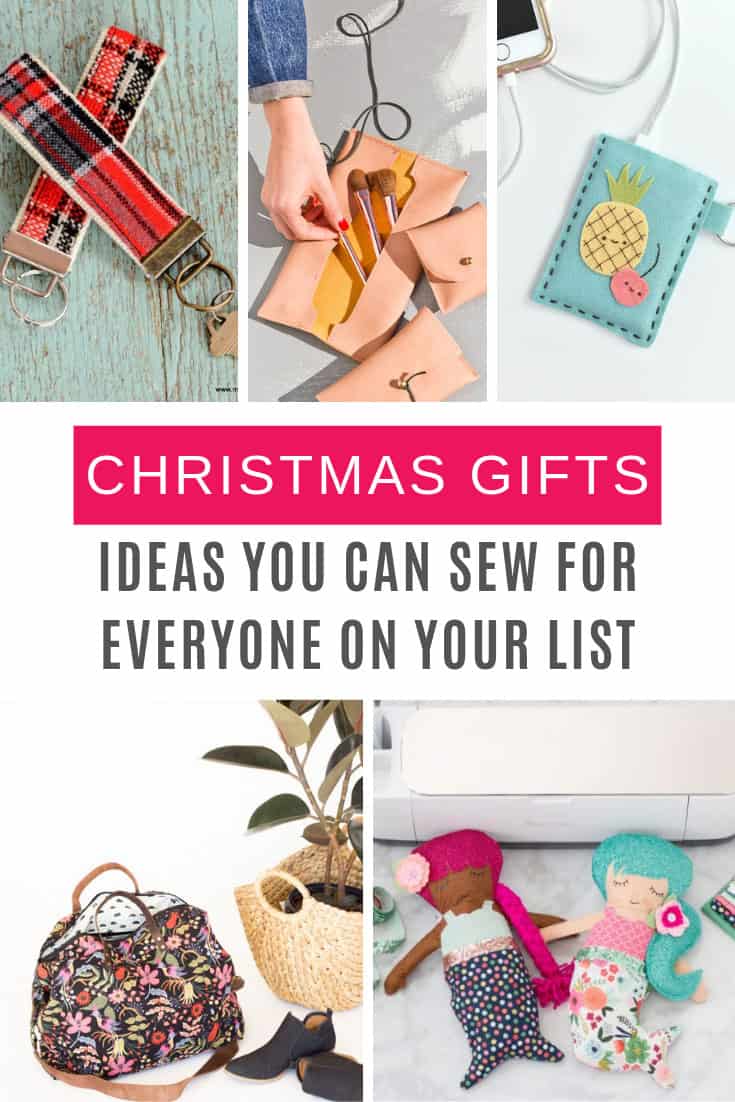 So many great ideas for easy Christmas gifts to sew for friends and family! #christmas #sewing