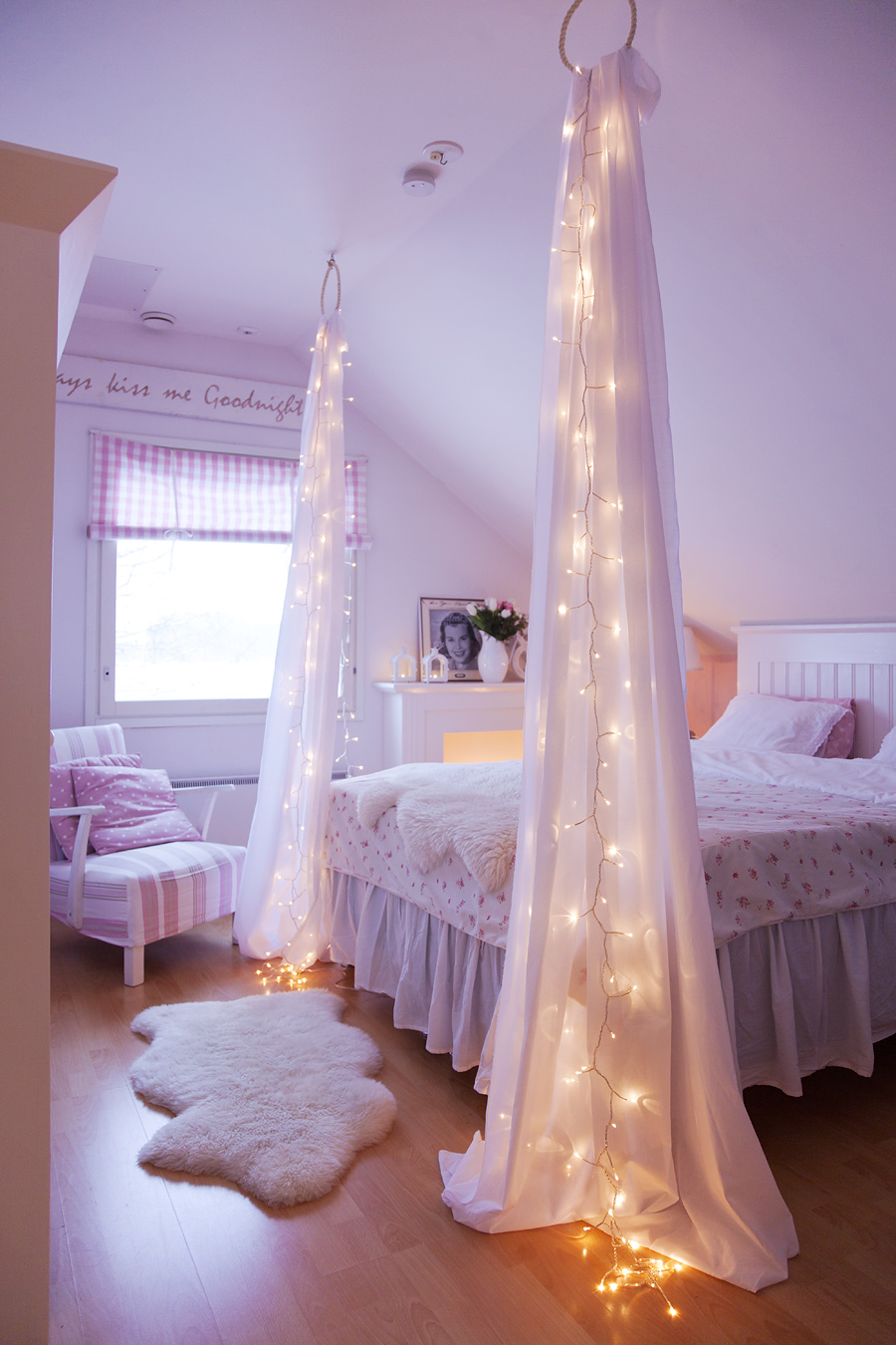 Lighted Bed Canopy with a Twist