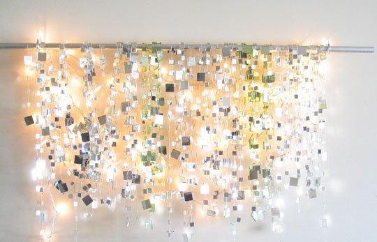 Decorate Your Bedroom with a Sparkle Mirror Garland