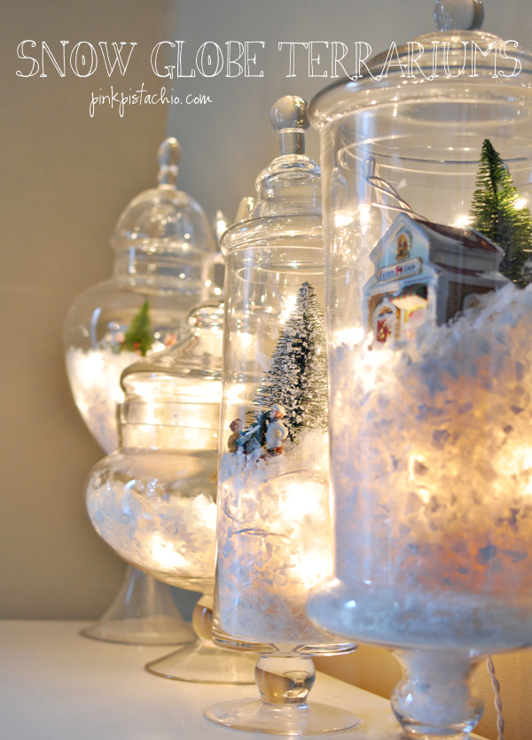 Turn Apothecary Jars into a Winter Wonderland