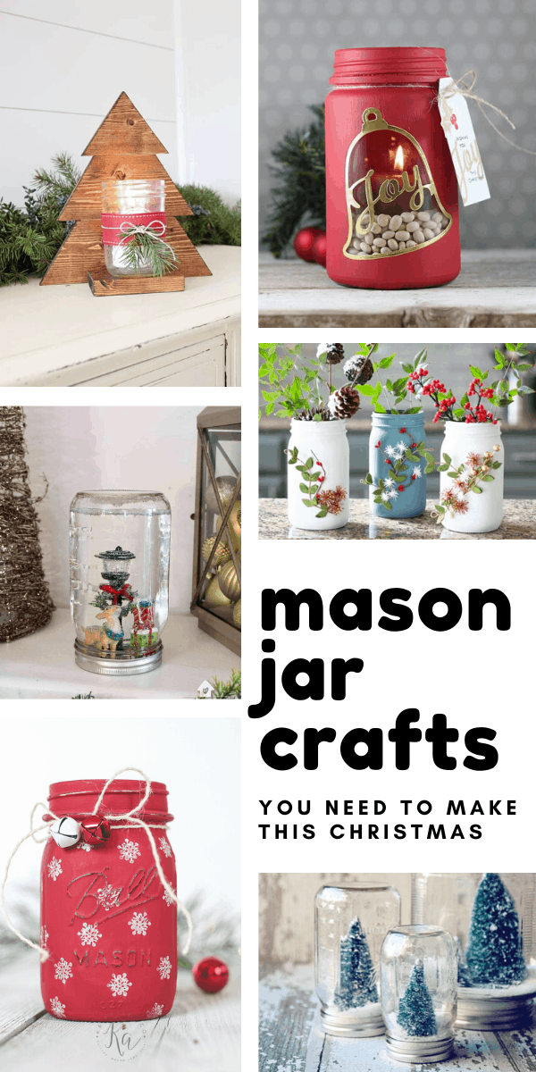 25 Simple Christmas Mason Jar Crafts {DIY your Holiday decor this year!}