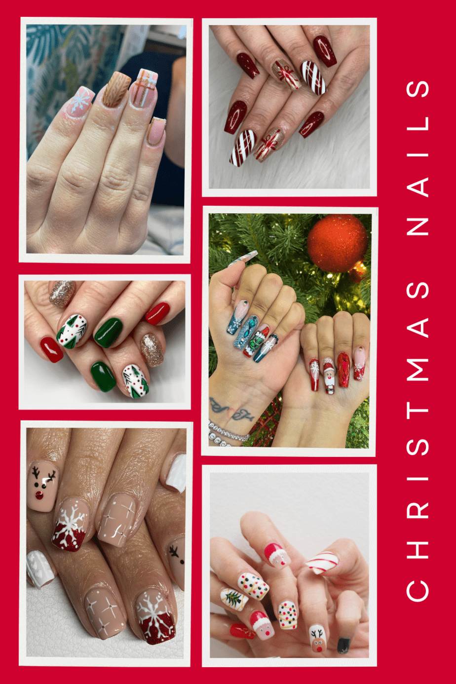 50+ Festive Acrylic Christmas Nails 2023  Plaid nails, Christmas nails  easy, Xmas nails