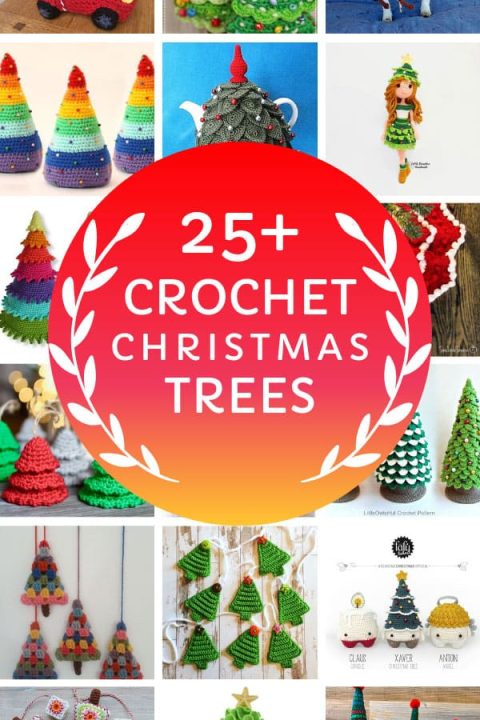 Loving these Christmas Tree crochet projects! So many ideas from garlands and ornaments to gift tags and even dolls - oh and dog hats! #christmas #crochet #crochetpatterns