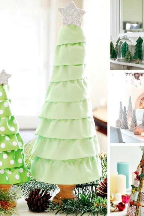 These DIY Christmas tree crafts are stunning! Can't wait to make them and festive up my mantel!