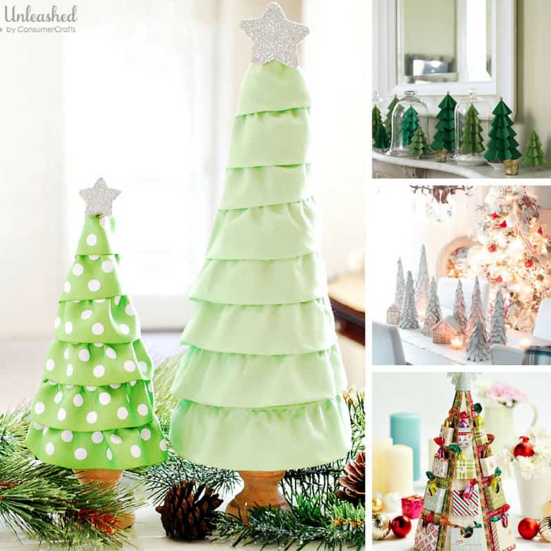 These DIY Christmas tree crafts are stunning! Can't wait to make them and festive up my mantel!