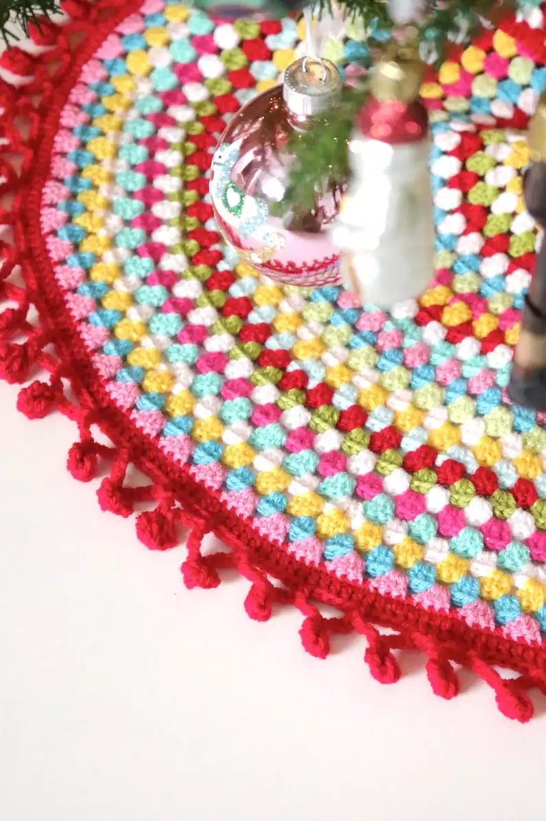 Granny's Christmas Tree Skirt PDF Crochet Pattern