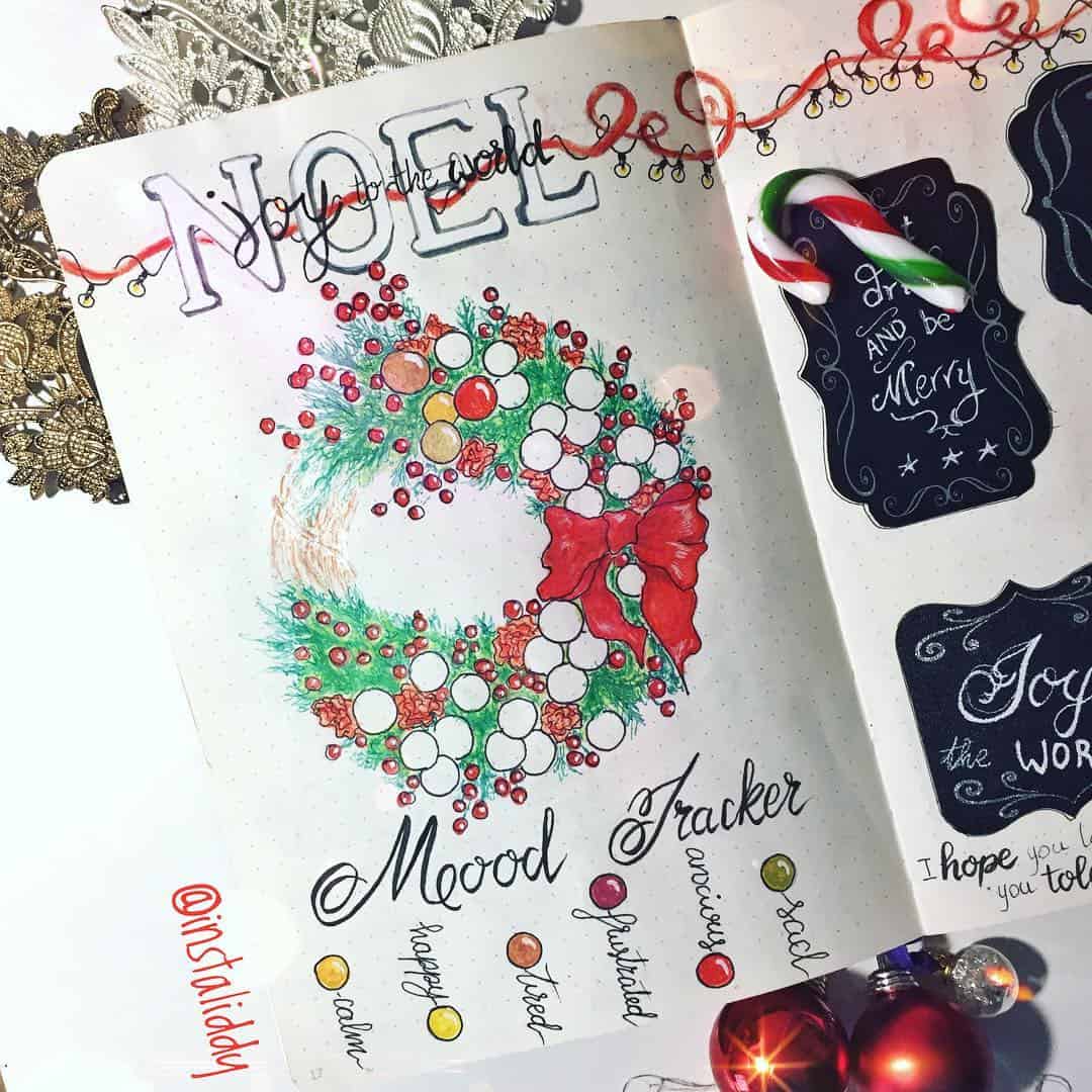 Christmas Wreath Mood Tracker