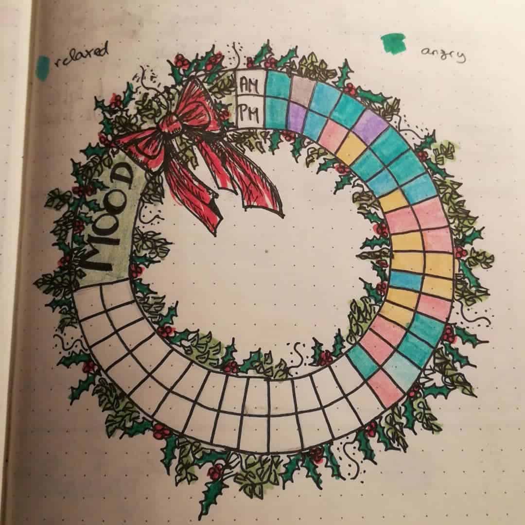 Christmas Wreath Mood Tracker
