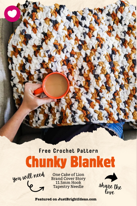 ?✨ Newbie-friendly alert! ✨? Whip up this cozy, chunky blanket with just ONE cake of yarn! ? The pattern is FREE and perfect for beginners. Makes a great gift! ? #CrochetLove #FreePattern #ChunkyBlanket #DIYGift
