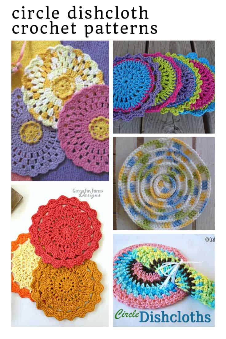 Circle Dishcloth Crochet Patterns {Free projects for your kitchen!}