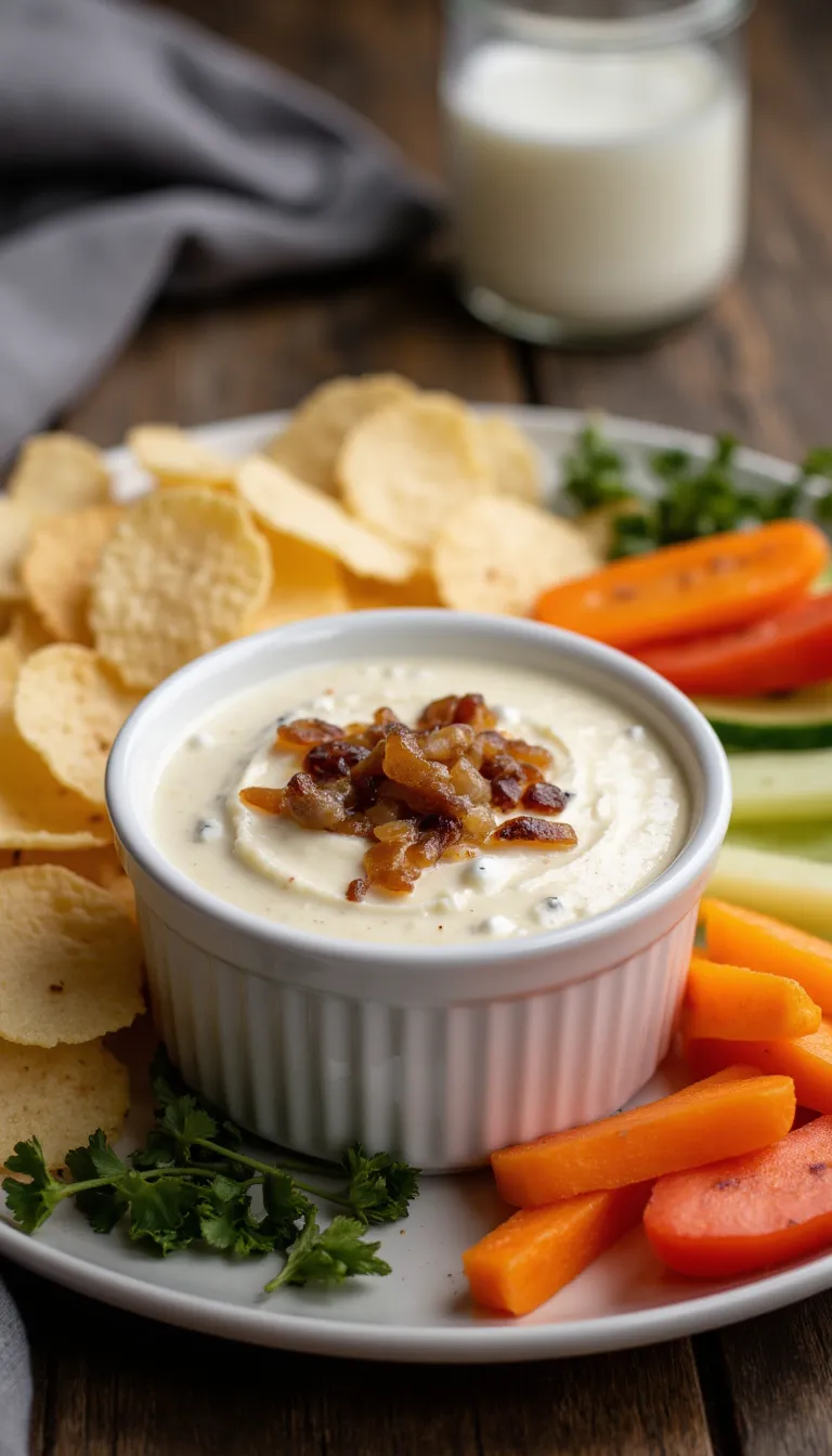 Homemade Classic French Onion Dip is the retro appetizer that never fails—rich, savory, and perfect for dipping with chips or veggies.
