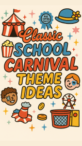 Planning a school carnival? Bring the fun with this Classic Carnival theme! Get game ideas, snack suggestions, easy decorations, fundraising tips, and more. ?️??