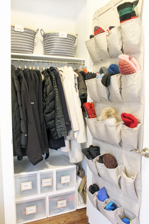 Use the door to store your winter woolies