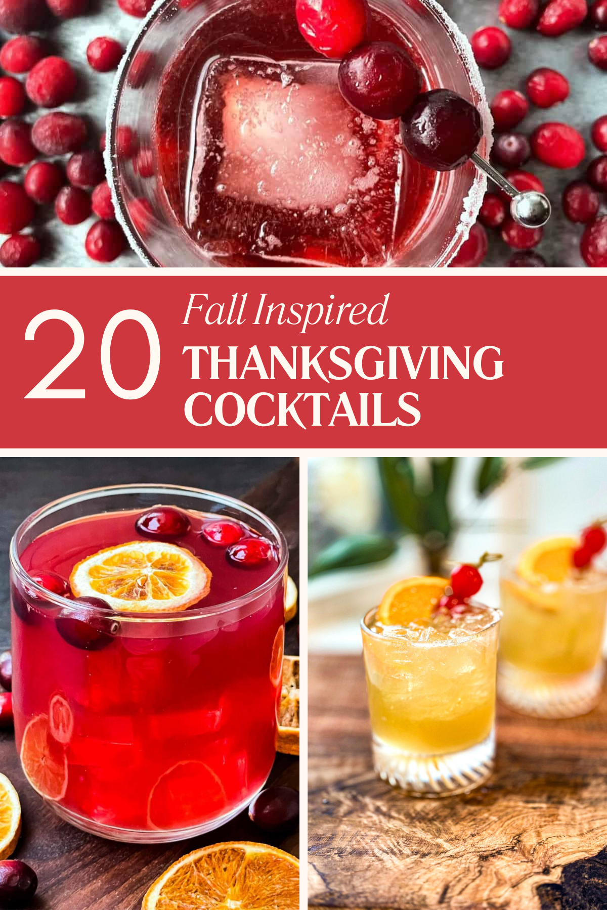  This Thanksgiving, give your guests something to toast with these 20 seasonal cocktails! 🍁 From apple cider margaritas to pumpkin spice martinis, these drinks are packed with cozy fall flavors to bring warm holiday vibes right to your glass. 🥃🍎