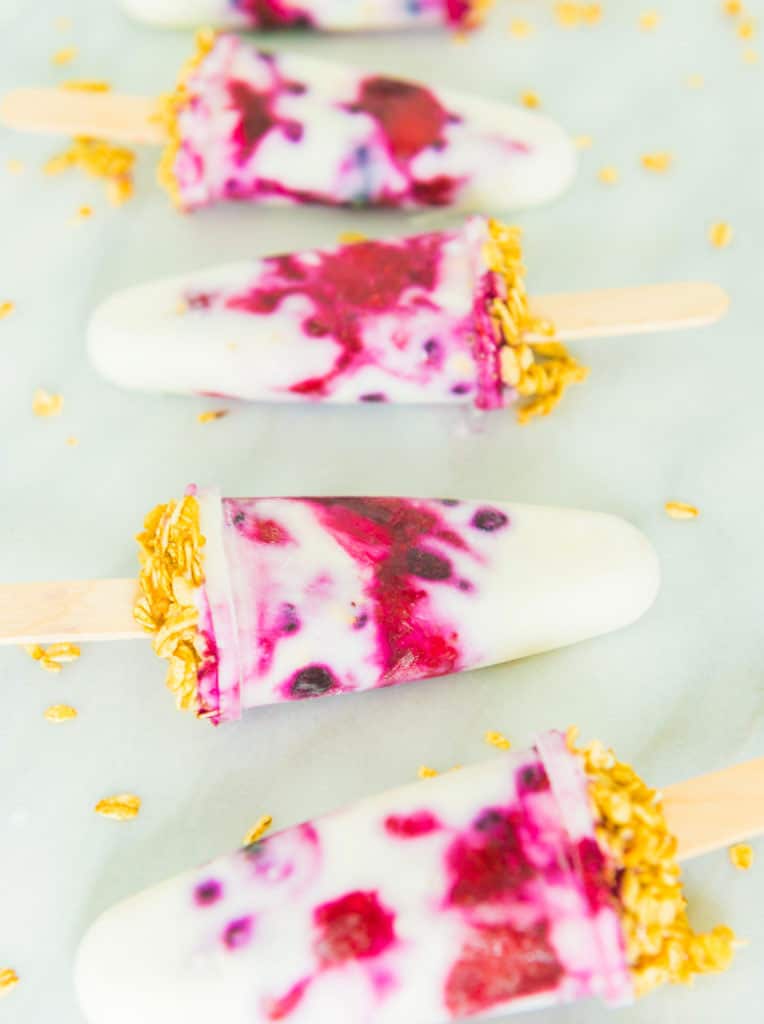 Coconut Yogurt Parfait Popsicles