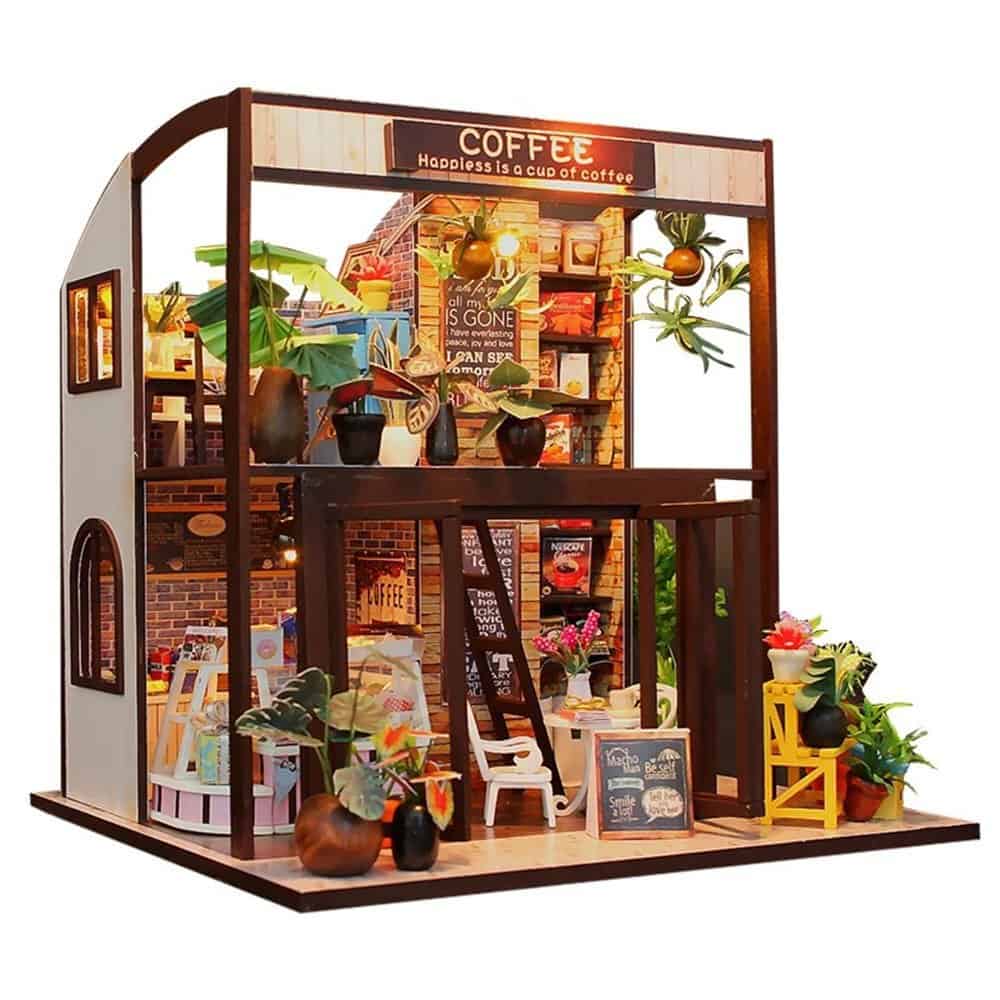 Coffee Shop Miniature Dollhouse Kit