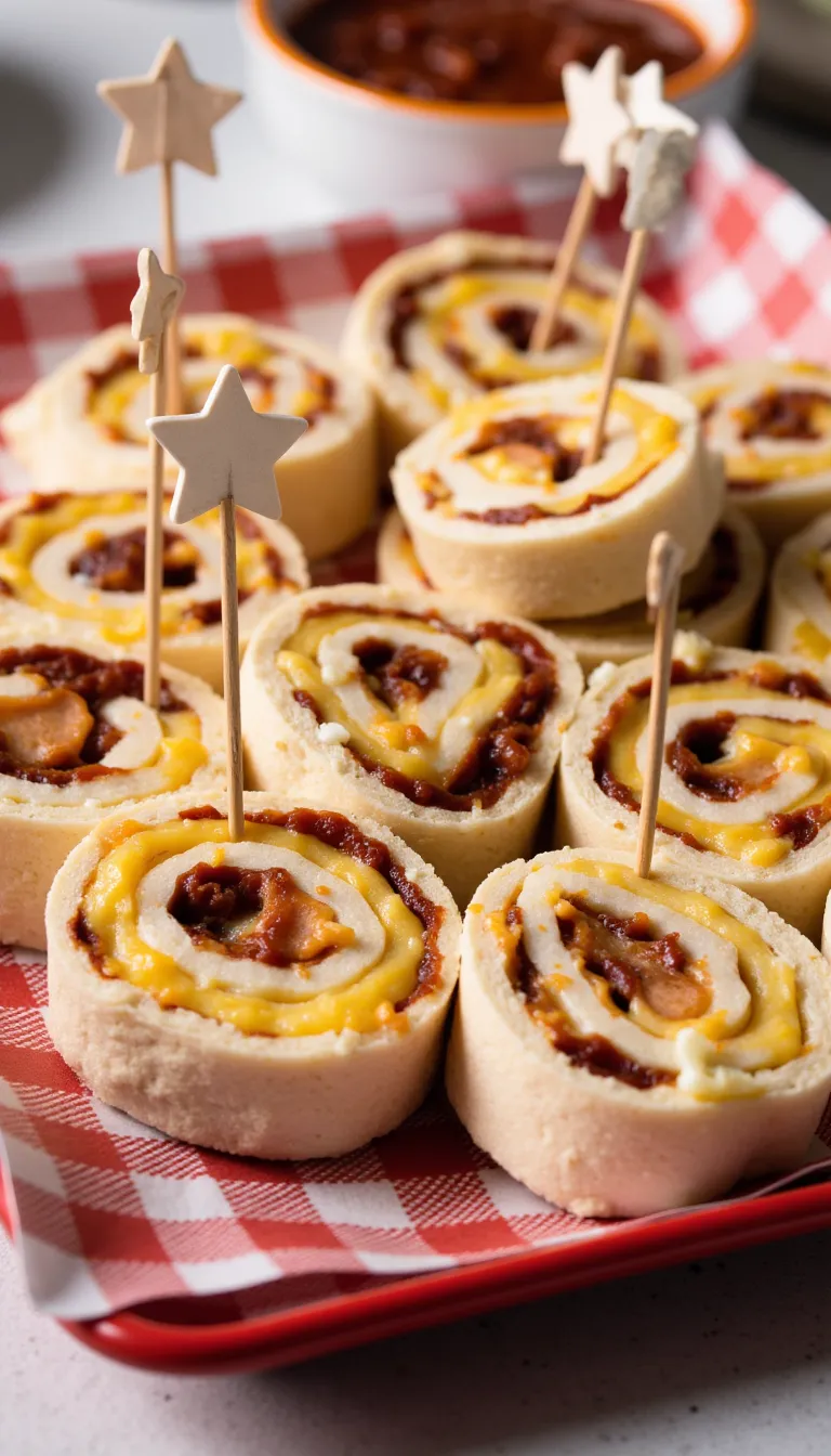 Cold BBQ Chicken Pinwheels are the crowd-friendly room temperature appetizer every 4th of July party needs—easy to prep and big on flavor!