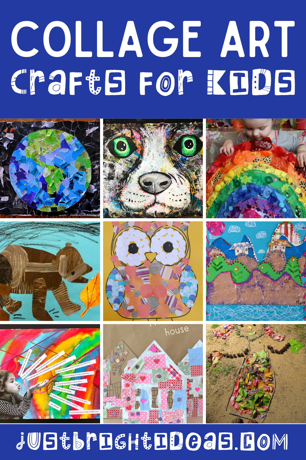 So many wonderful collage art ideas for kids of ages to enjoy at home!