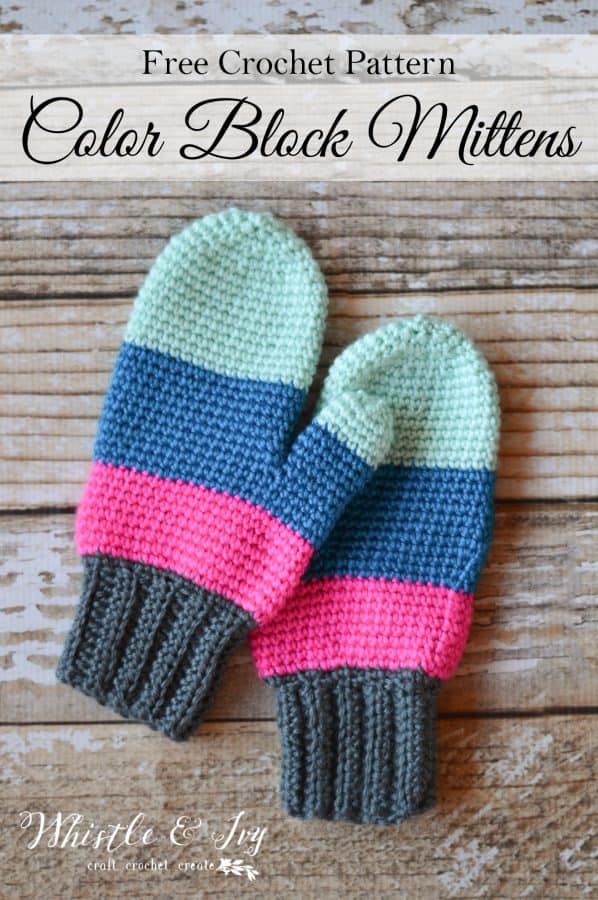 Color Block Mittens