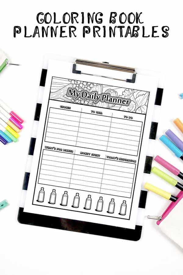 Stay on track this May with this printable daily planner that is part of our coloring planner set. It's free to get!
