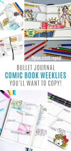 You need to try these comic book bullet journal weekly spread ideas!