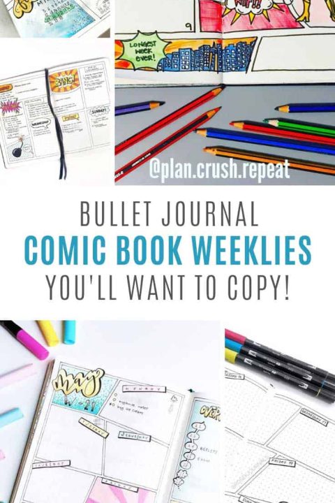 You need to try these comic book bullet journal weekly spread ideas!