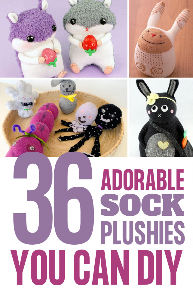 36 Easy DIY Sock Plushies and Animals You'll Want to Make this Weekend