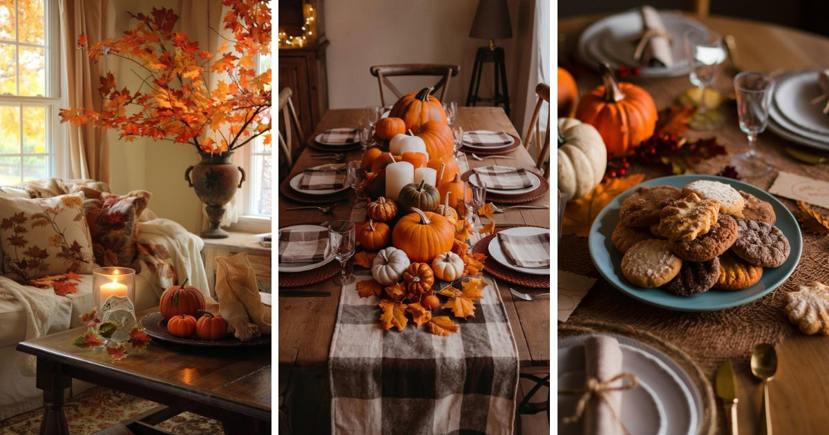 Create a cozy, inviting Thanksgiving home with simple touches like natural decor, homemade food, and soft lighting. Make your space warm and welcoming for the holiday! 🦃🍁 #ThanksgivingDecor #CozyHome