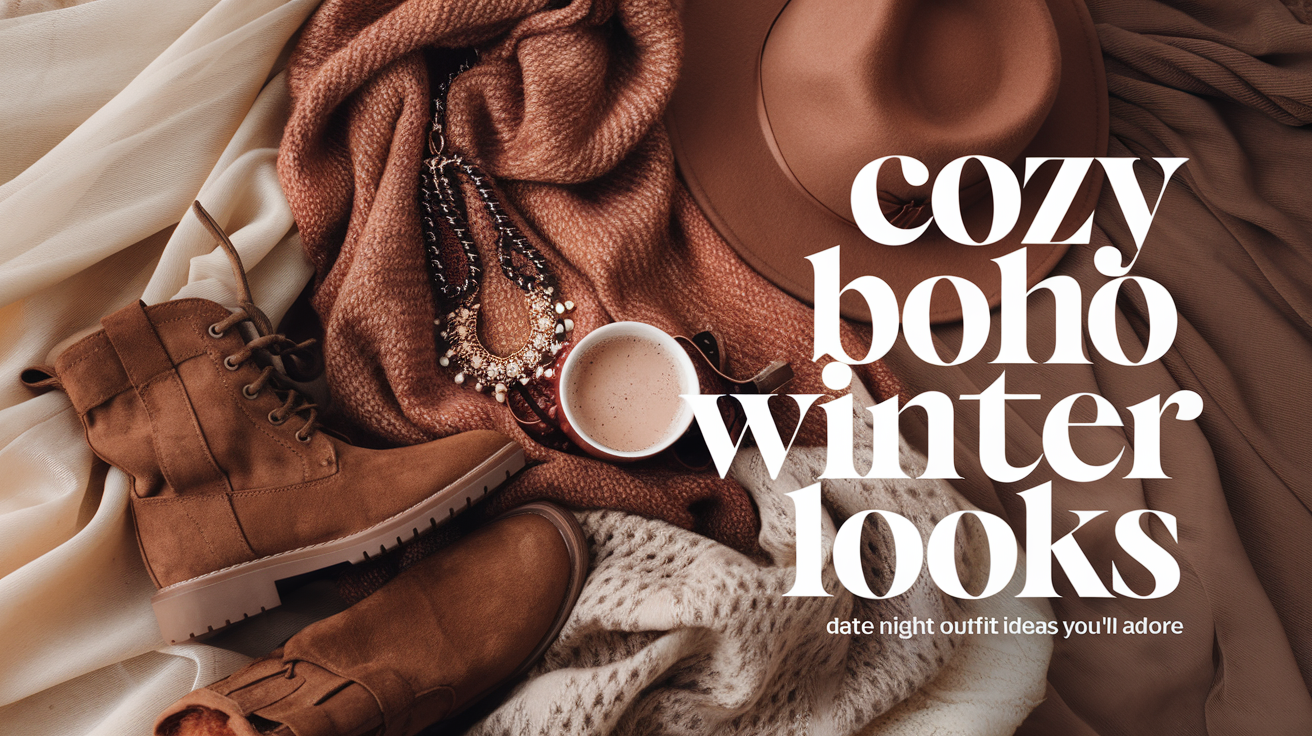 From velvet dresses to faux leather leggings, these boho outfits will keep you warm and fabulous for winter dates.❄️💃 #BohoStyle #CozyFashion #DateIdeas