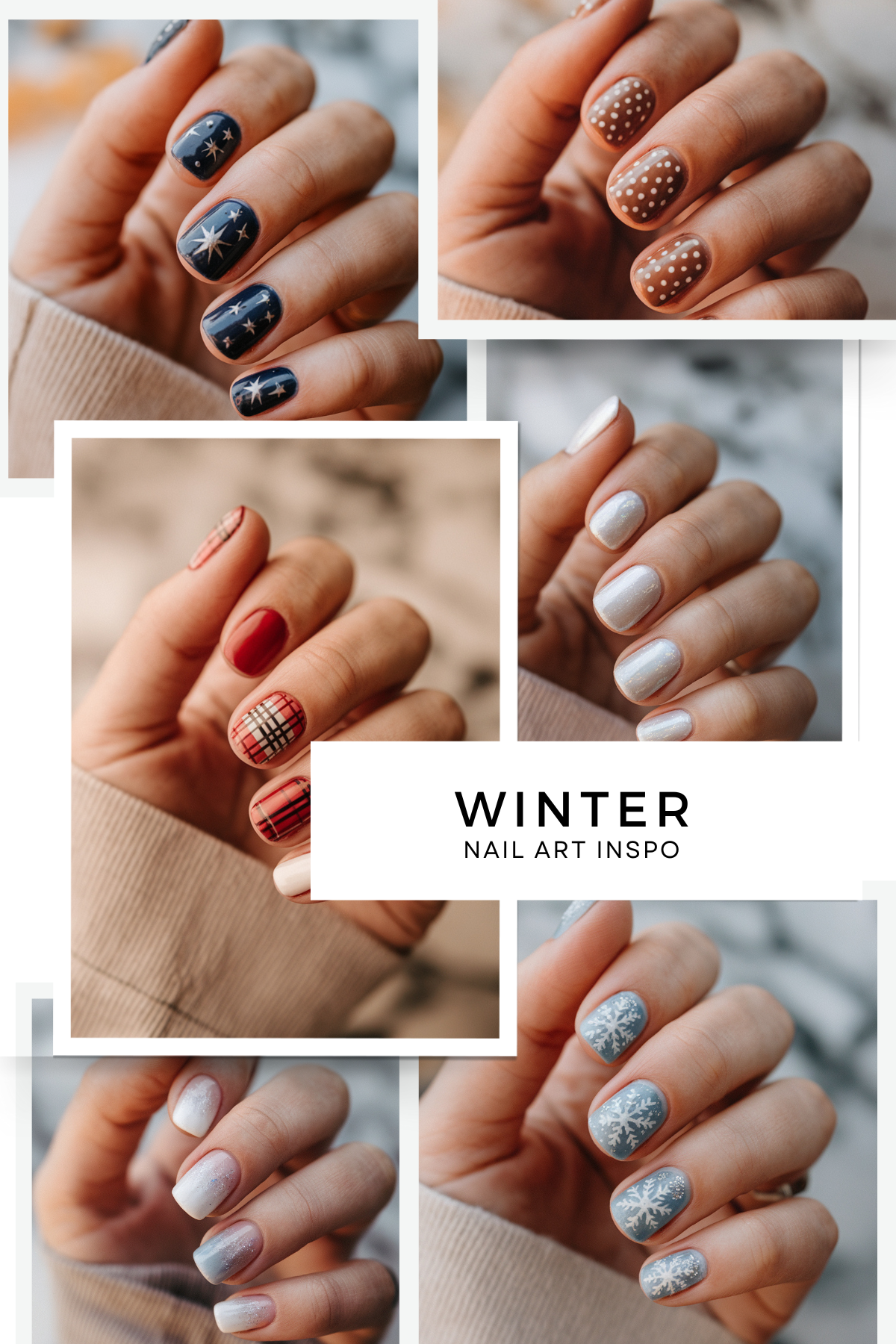 Looking for a winter manicure that stands out? Try these stunning nail art ideas! 💅✨ #WinterWonderland #NailInspo #CozyNails